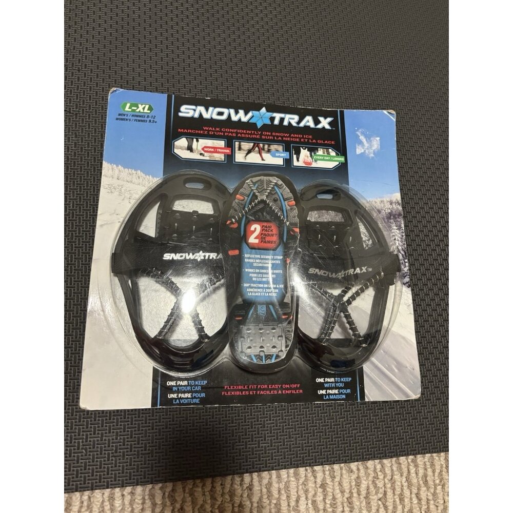 Snow ice Traction Snowtrax for  Large-XL, fits MEN 8-12 WOMEN 9.5+ outdoor shoes